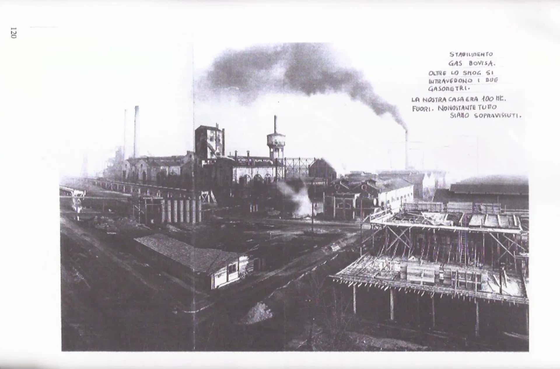 Una foto dello stabilimento gas Bovisa. Raccolta nel libro di Giovanni Parolini