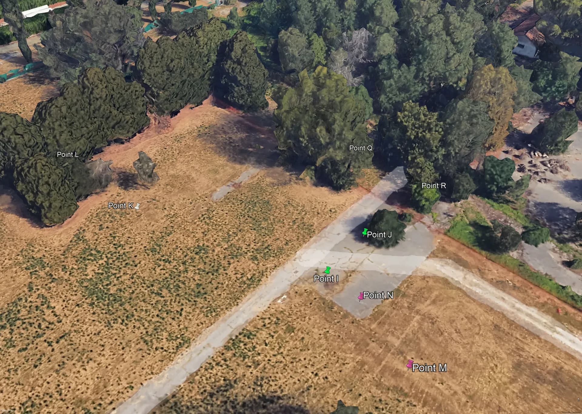 I mesurement points all'interno della Goccia. Immagini campagna Polimi.