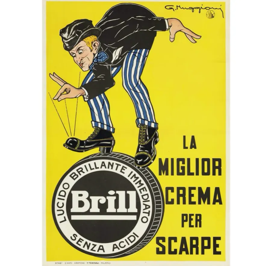 Brill shoe polish, produced at a factory in Bovisa.
