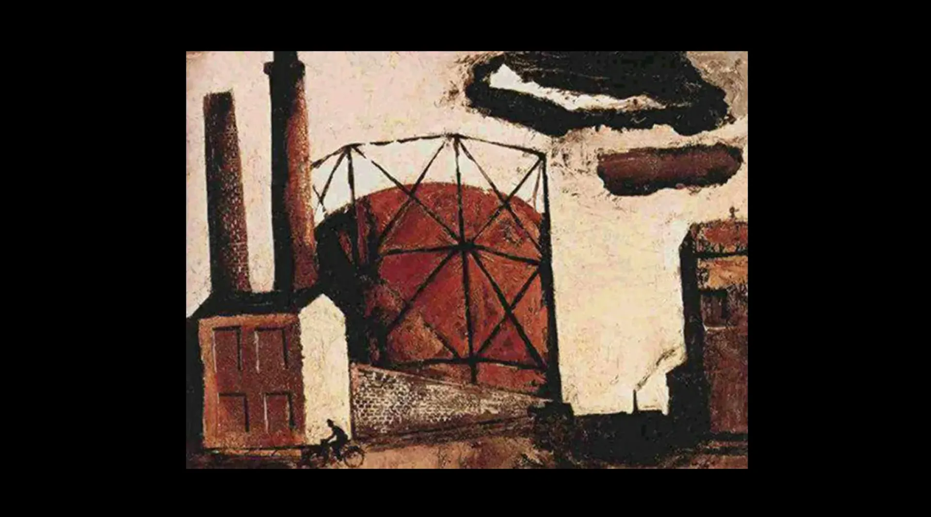 The Gasometer, a painting by Mario Sironi